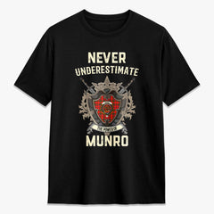 Munro Modern Tartan Crest 2D T-shirt - Never Underestimate Style