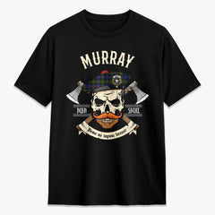 Murray of Atholl Modern Tartan Crest 2D T-shirt - Alba Skull Style