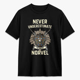 Norvel (or Norvill) Tartan Crest 2D T-shirt - Never Underestimate Style