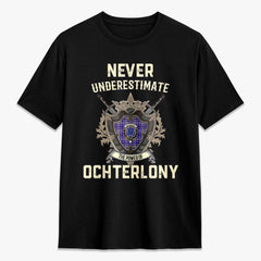 Ochterlony Tartan Crest 2D T-shirt - Never Underestimate Style