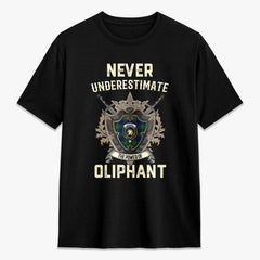 Oliphant Modern Tartan Crest 2D T-shirt - Never Underestimate Style