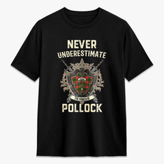 Pollock Tartan Crest 2D T-shirt - Never Underestimate Style