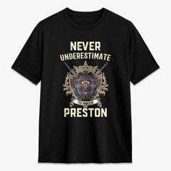 Preston Tartan Crest 2D T-shirt - Never Underestimate Style