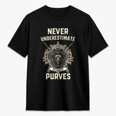 Purves Tartan Crest 2D T-shirt - Never Underestimate Style