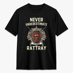 Rattray Modern Tartan Crest 2D T-shirt - Never Underestimate Style