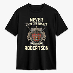 Robertson Weathered Tartan Crest 2D T-shirt - Never Underestimate Style
