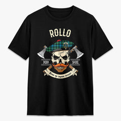 Rollo Ancient Tartan Crest 2D T-shirt - Alba Skull Style