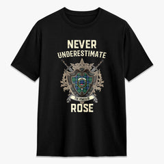 Rose Hunting Ancient Tartan Crest 2D T-shirt - Never Underestimate Style