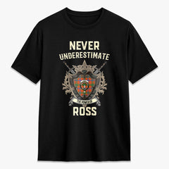 Ross Ancient Tartan Crest 2D T-shirt - Never Underestimate Style