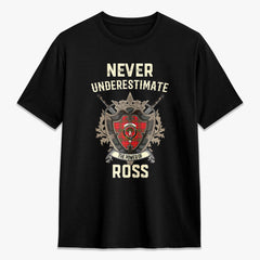 Ross Modern Tartan Crest 2D T-shirt - Never Underestimate Style