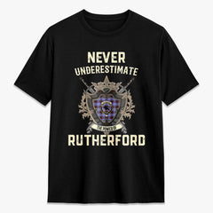 Rutherford Tartan Crest 2D T-shirt - Never Underestimate Style