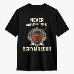 Scrymgeour Tartan Crest 2D T-shirt - Never Underestimate Style