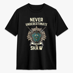 Shaw Ancient Tartan Crest 2D T-shirt - Never Underestimate Style