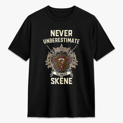 Skene Modern Tartan Crest 2D T-shirt - Never Underestimate Style