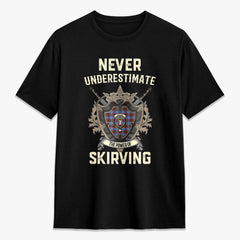 Skirving Tartan Crest 2D T-shirt - Never Underestimate Style