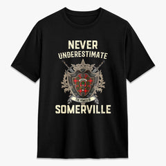Somerville Tartan Crest 2D T-shirt - Never Underestimate Style