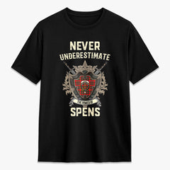 Spens (or Spence) Tartan Crest 2D T-shirt - Never Underestimate Style