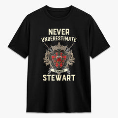 Stewart (Stuart) of Bute Tartan Crest 2D T-shirt - Never Underestimate Style