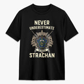 Strachan Tartan Crest 2D T-shirt - Never Underestimate Style