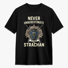 Strachan Tartan Crest 2D T-shirt - Never Underestimate Style