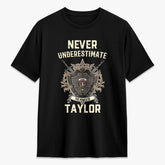 Taylor Weathered Tartan Crest 2D T-shirt - Never Underestimate Style