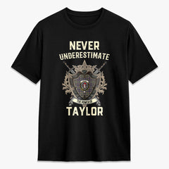 Taylor Weathered Tartan Crest 2D T-shirt - Never Underestimate Style