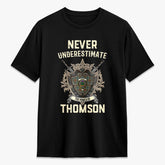 Thomson Hunting Modern Tartan Crest 2D T-shirt - Never Underestimate Style
