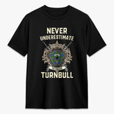 Turnbull Hunting Tartan Crest 2D T-shirt - Never Underestimate Style
