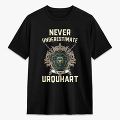 Urquhart Broad Red Ancient Tartan Crest 2D T-shirt - Never Underestimate Style