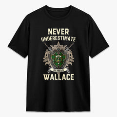 Wallace Hunting Modern Tartan Crest 2D T-shirt - Never Underestimate Style