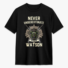 Watson Modern Tartan Crest 2D T-shirt - Never Underestimate Style