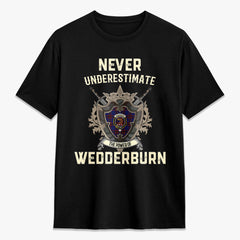 Wedderburn Tartan Crest 2D T-shirt - Never Underestimate Style