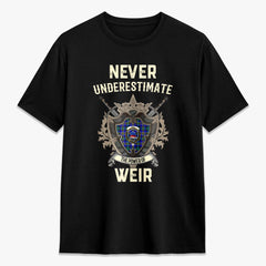 Weir Modern Tartan Crest 2D T-shirt - Never Underestimate Style