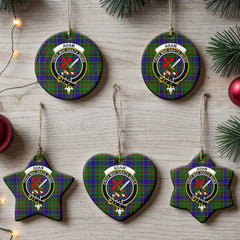 Adam Tartan Crest Christmas Ceramic Ornament