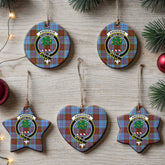 Anderson Modern Tartan Crest Christmas Ceramic Ornament