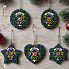 Baillie Tartan Crest Christmas Ceramic Ornament