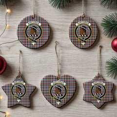 Borthwick Ancient Tartan Crest Christmas Ceramic Ornament