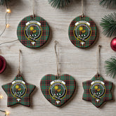Buchan Ancient Tartan Crest Christmas Ceramic Ornament