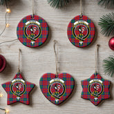 Byres Tartan Crest Christmas Ceramic Ornament