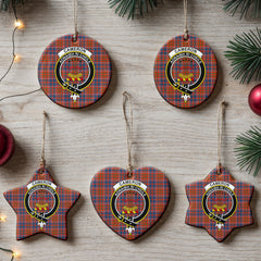 Cameron of Lochiel Ancient Tartan Crest Christmas Ceramic Ornament