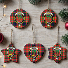 Christie Tartan Crest Christmas Ceramic Ornament