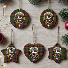 Cochrane Modern Tartan Crest Christmas Ceramic Ornament