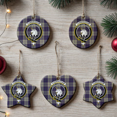 Cunningham Dress Blue Dancers Tartan Crest Christmas Ceramic Ornament