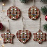 Davidson Dress Dancers Tartan Crest Christmas Ceramic Ornament