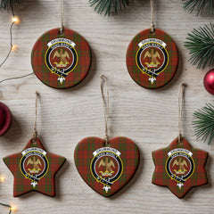 Drummond Clan Tartan Crest Christmas Ceramic Ornament