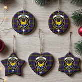 Durie Tartan Crest Christmas Ceramic Ornament