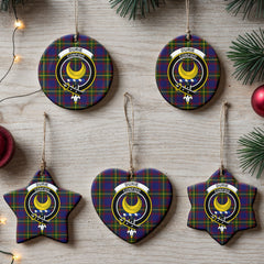 Durie Tartan Crest Christmas Ceramic Ornament