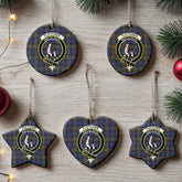 Fletcher of Dunans Tartan Crest Christmas Ceramic Ornament