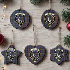 Fletcher of Dunans Tartan Crest Christmas Ceramic Ornament