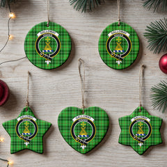 Galloway District Tartan Crest Christmas Ceramic Ornament